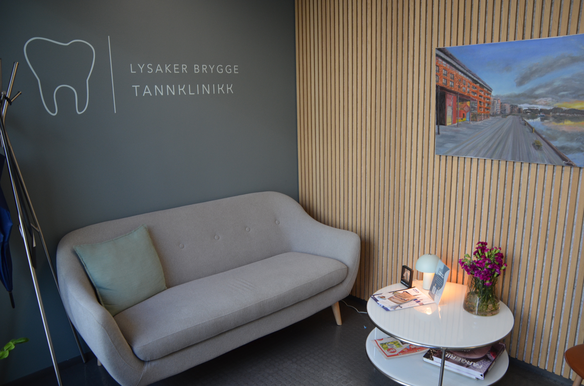 Venterom hos Lysaker Brygge Tannklinikk